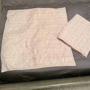 Pale Pink Ruffled Euro Shams || Lauren Conrad